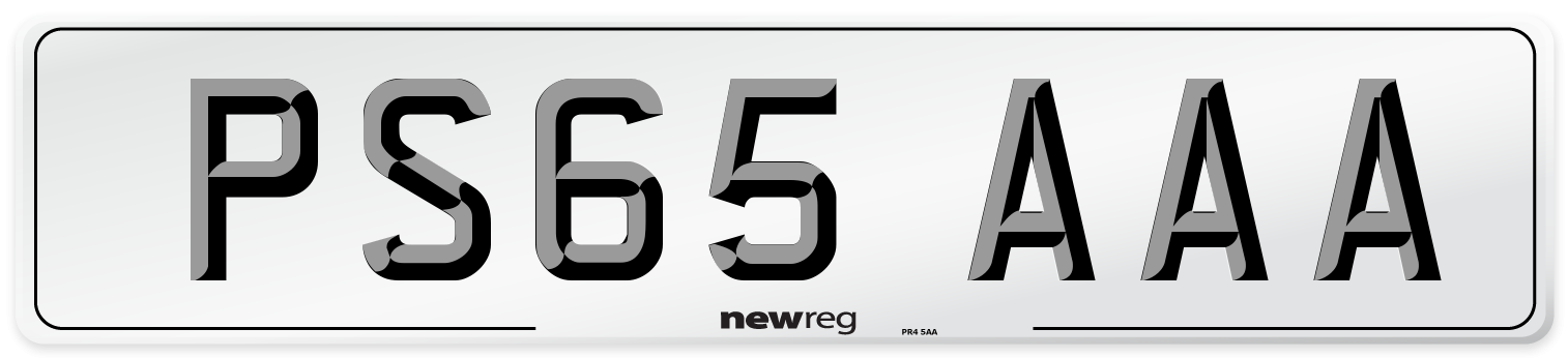 PS65 AAA Number Plate from New Reg